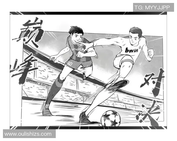 足球明星手绘海报艺术作品展现球场魅力与运动精神