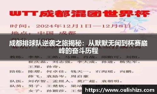 成都排球队逆袭之旅揭秘：从默默无闻到杯赛巅峰的奋斗历程